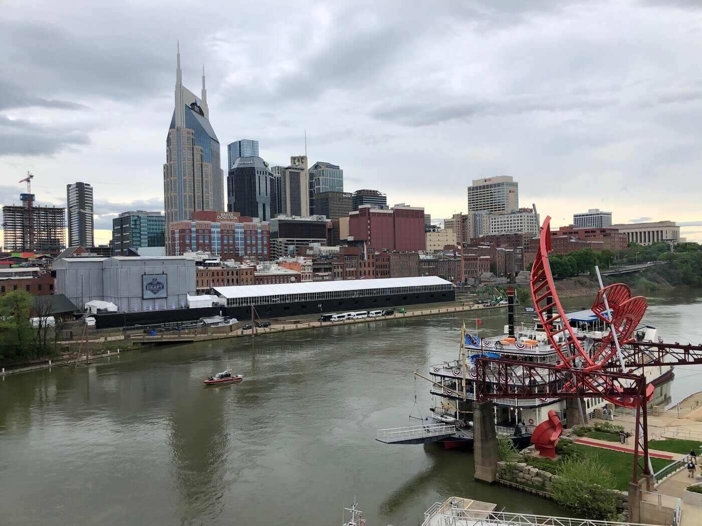 Cumberland River and downtown Nashville skyline